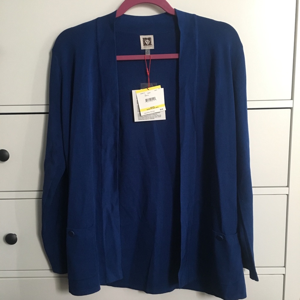 🆕 NWT Anne Klein Cobalt Blue Cardigan